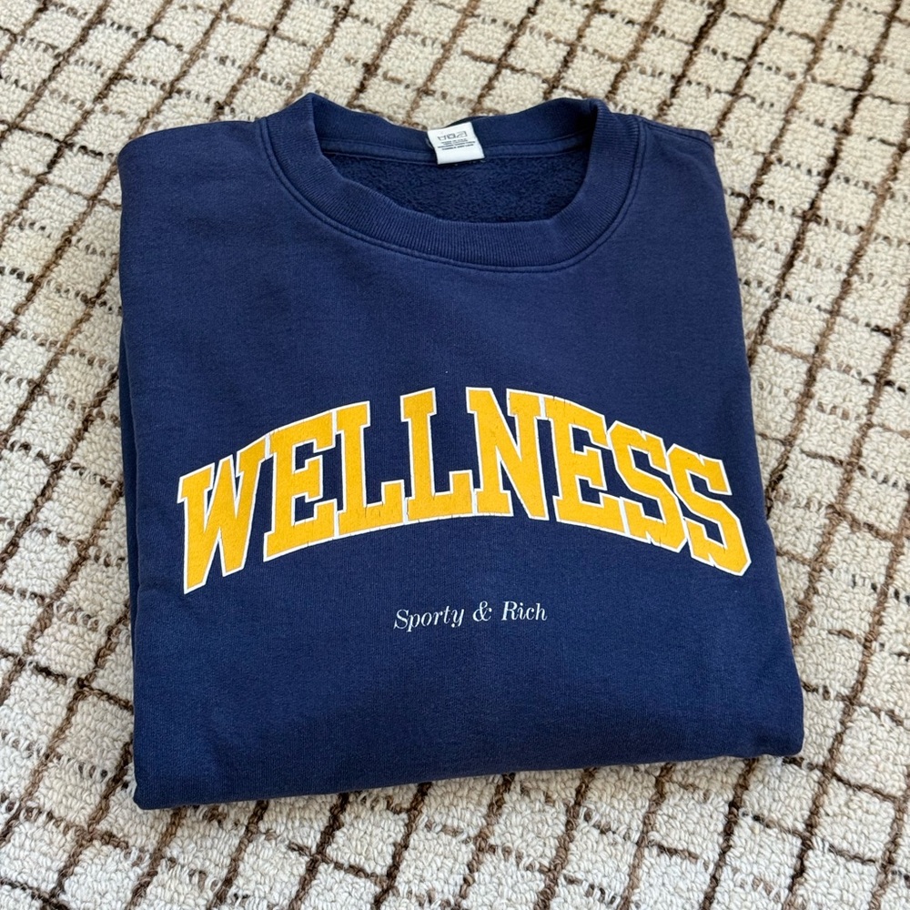 Sporty & Rich Navy Crewneck XL